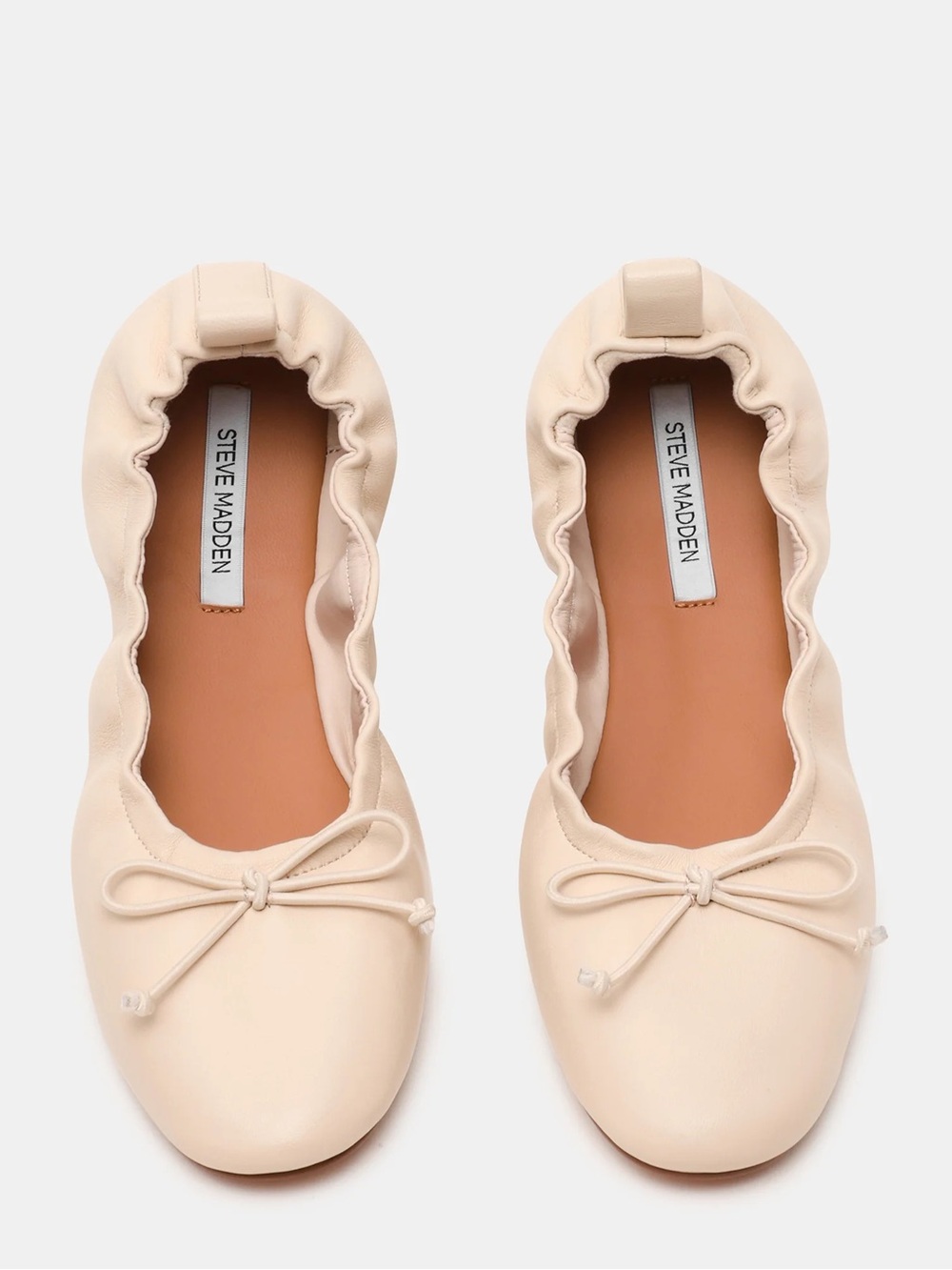 Steve Madden Cream Bow Ballet Flats